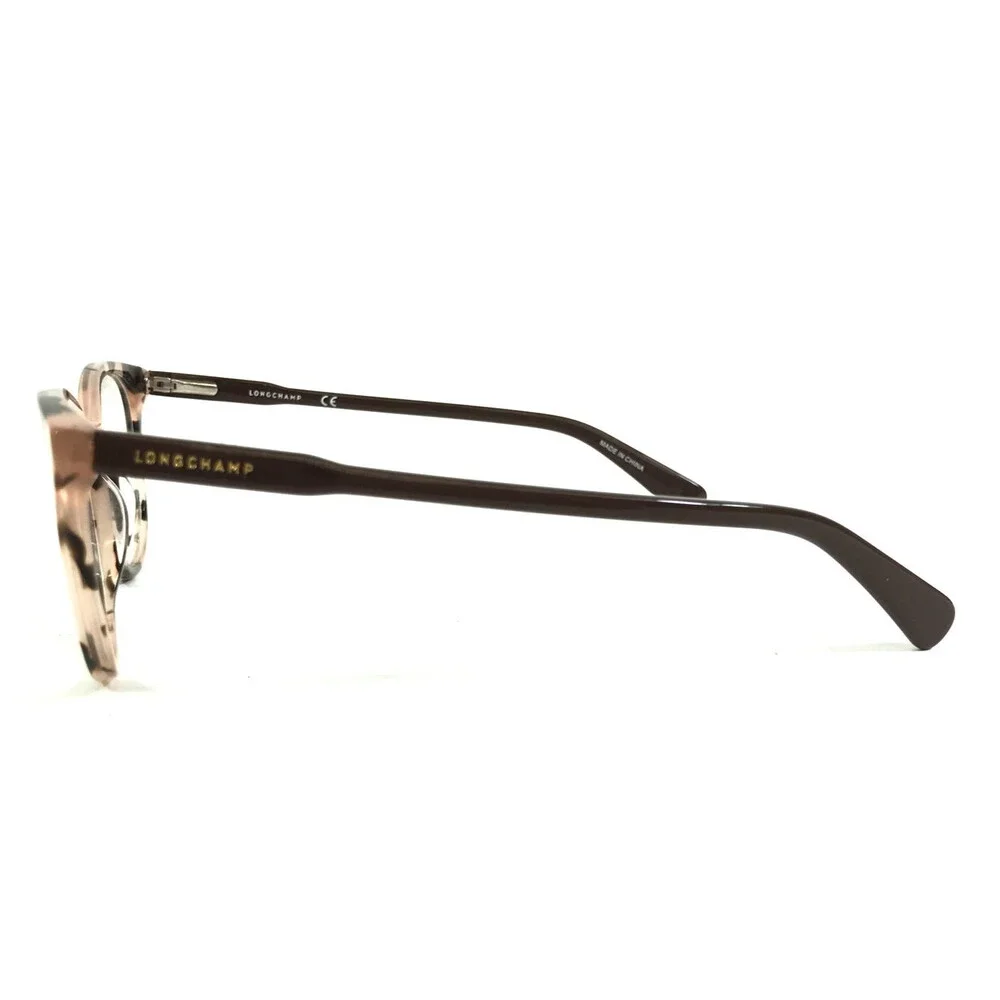 Longchamp Eyeglasses Frames LO2608 690 Pink Tortoise Round Full Rim 49-19-140